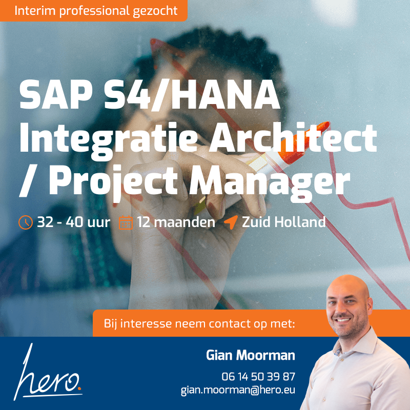 SAP S4 HANA Integratie Architect Project Manager Hero Interim